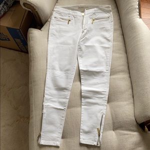 White Michael Kors Skinny with Zippers